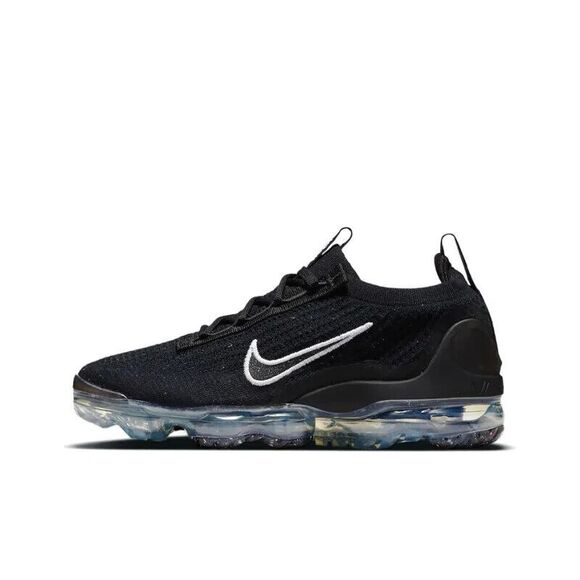 Nike Air Vapormax 2021 FK Flyknit Black Metallic Silver White DC4112-002 Wmns 8 - Picture 3 of 7